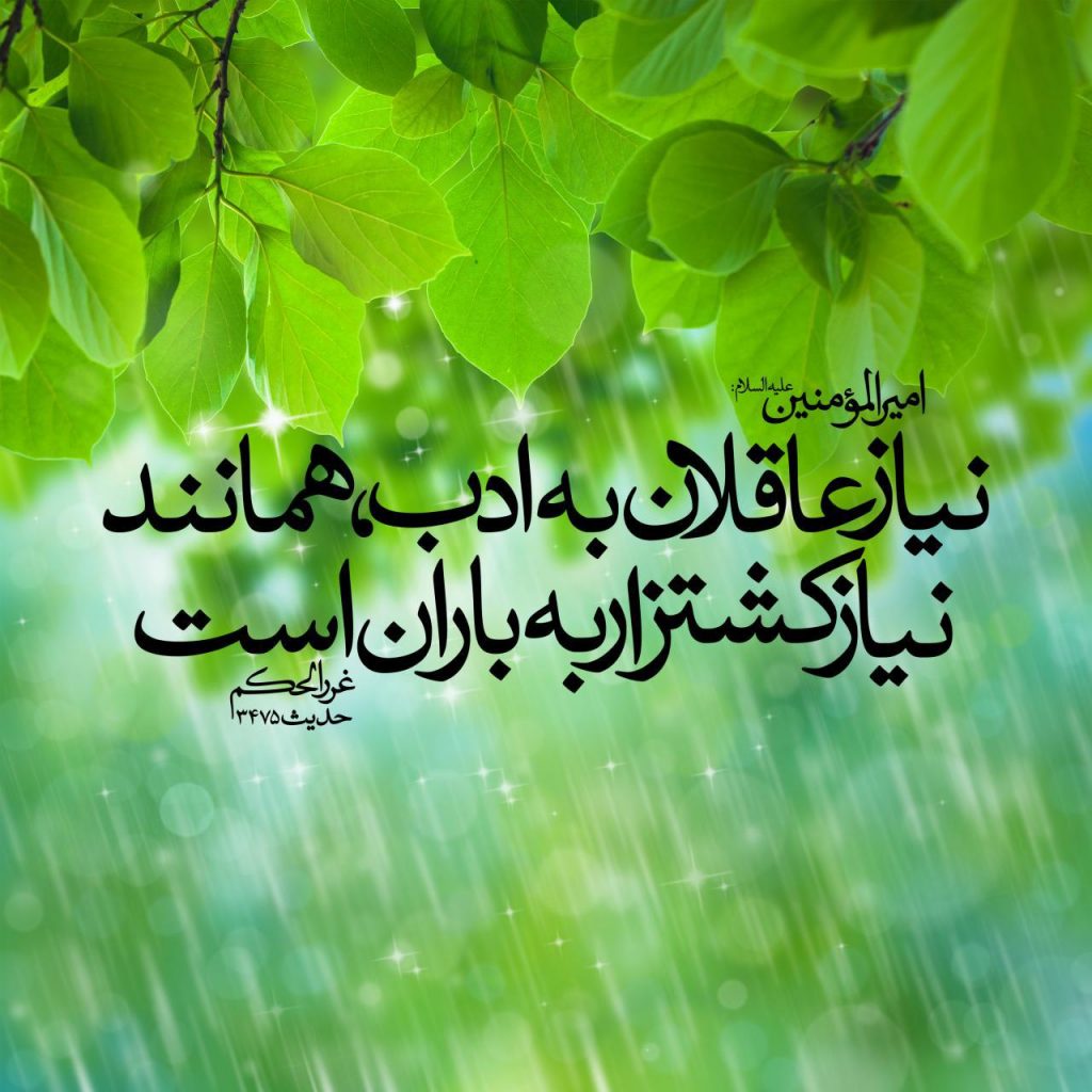 نیاز عاقلان به ادب